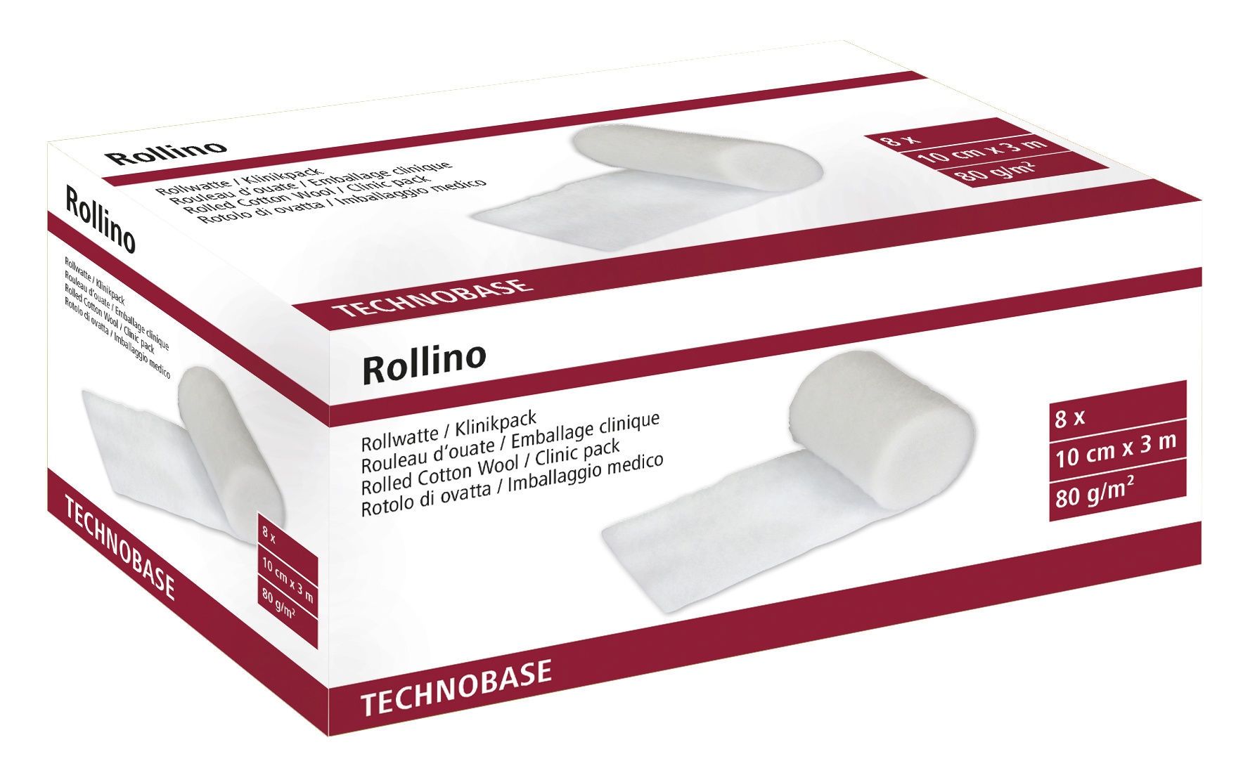 Rollwatte Rollino 10cm / 3m 8 Stk. im Klinikpack