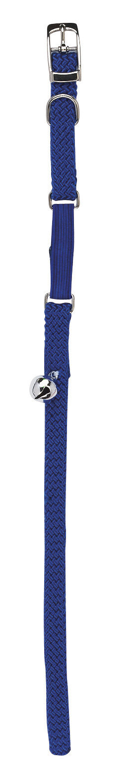 Katzenhalsband blau, 10mm x 30cm mit Gummizug
