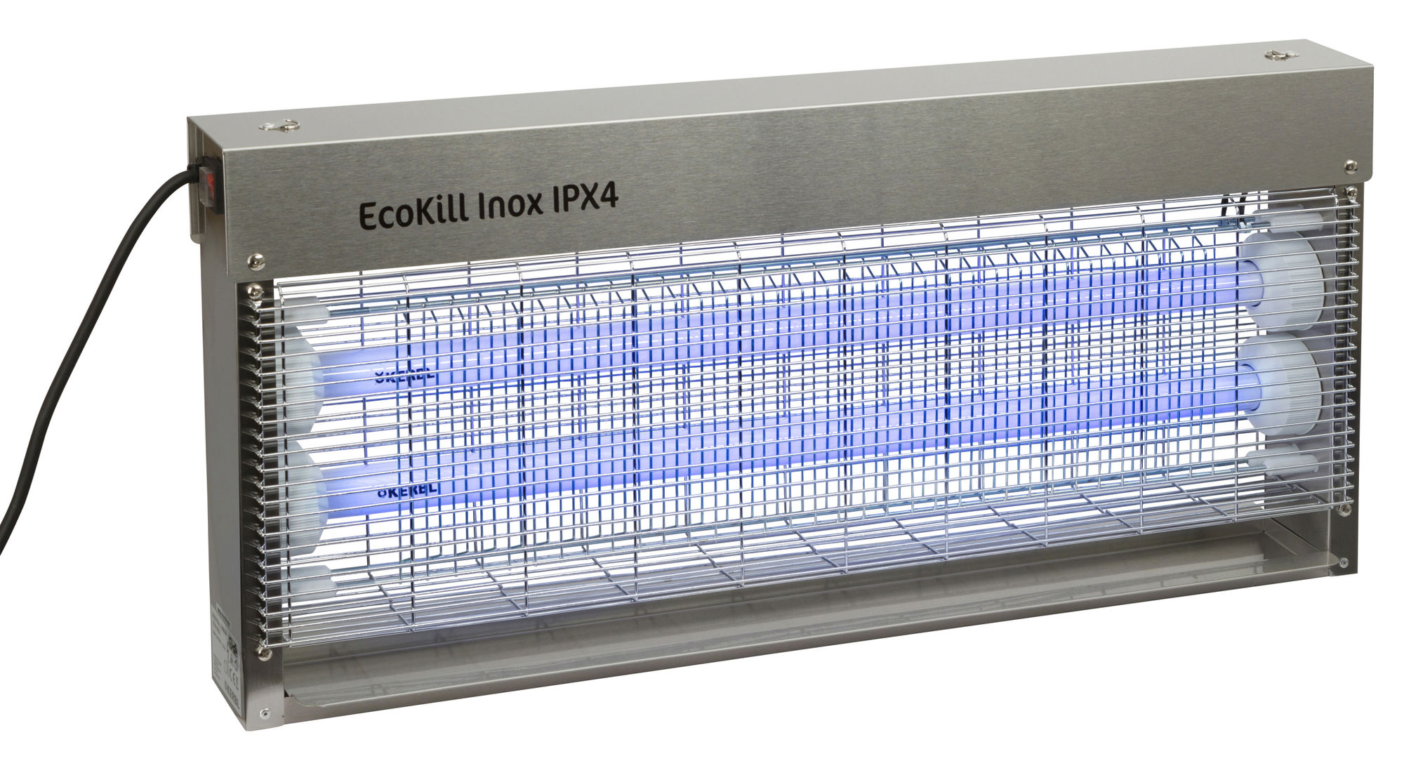 Elektr. Fliegenvernichter EcoKill Inox, IPX4 2 x 20W