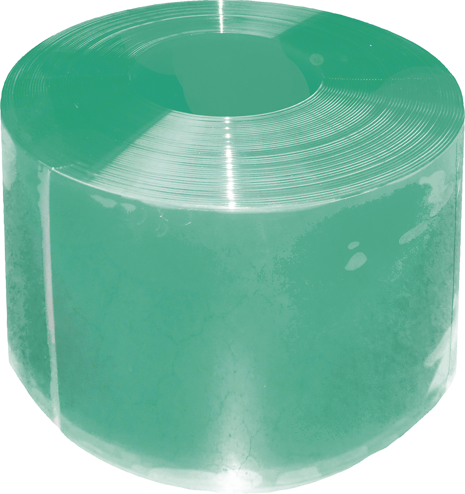 PVC-Streifen Compact 300 x 3 mm grün transparent