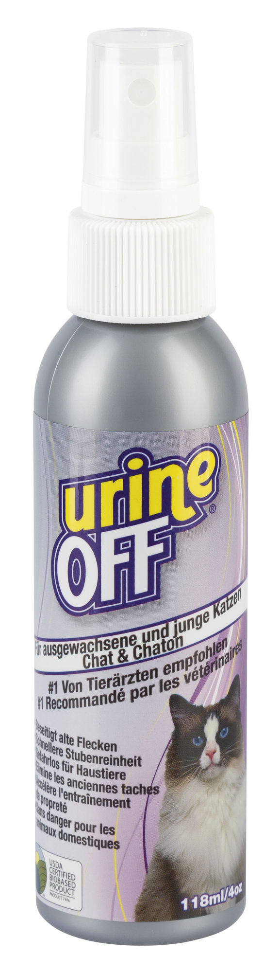 Kerbl UrineOff Spray Katze 118 ml Geruchs- u. Fleckenentferner